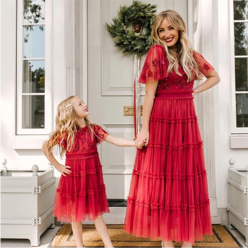 Ivy City Co Red Anastasia Dress Size Small - Picture 3 of 13